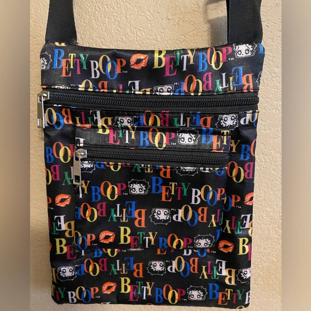 Betty Boop Crossbody Purse Wide Adjustable Strap